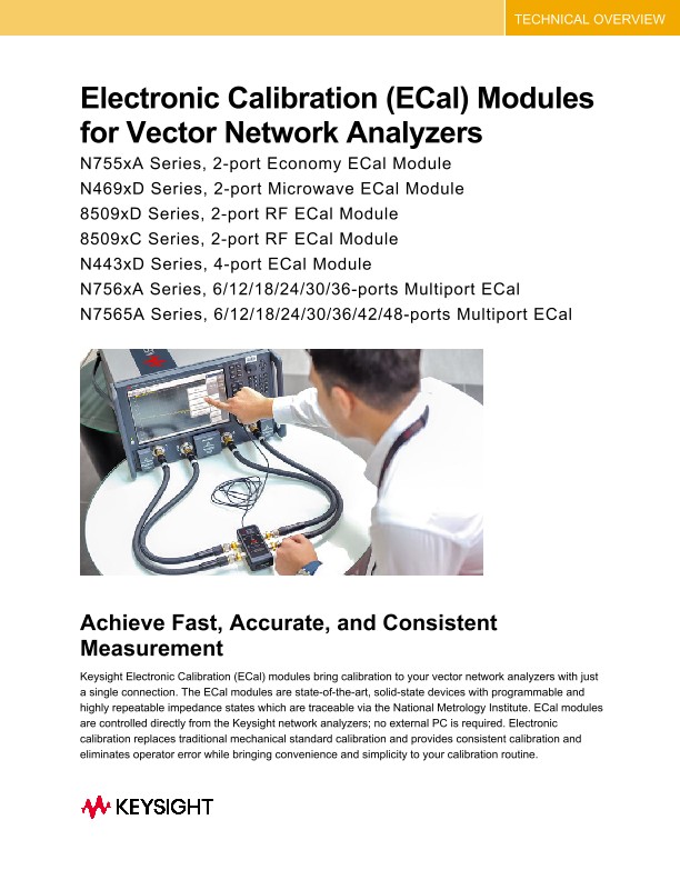 Electronic Calibration (ECal) Modules for Vector Network Analyzers