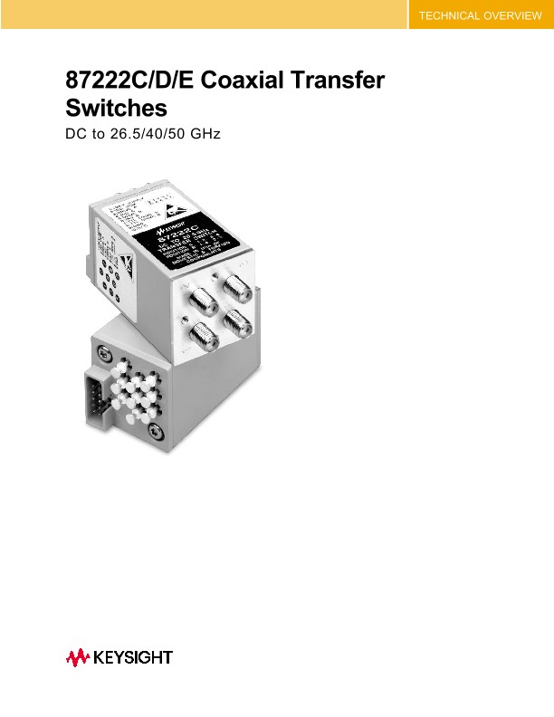 87222C/D/E Coaxial Transfer Switches