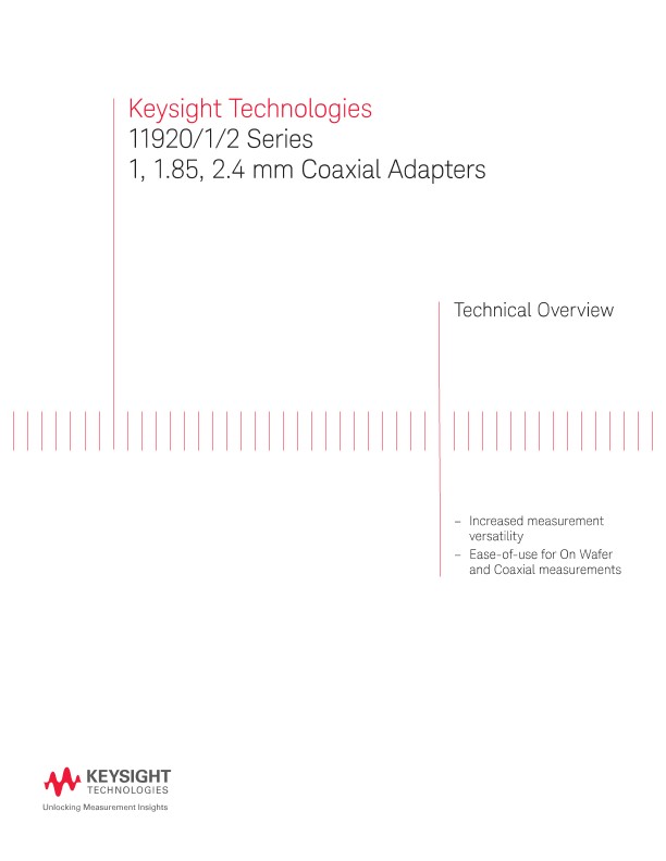 11920/1/2 Series 1, 1.85, 2.4 mm Coaxial Adapters 