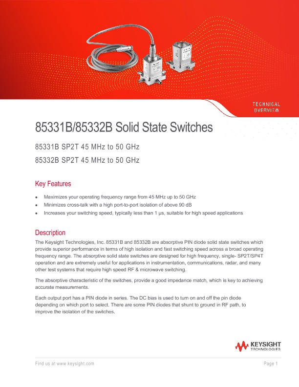 85331B/85332B Solid State Switches