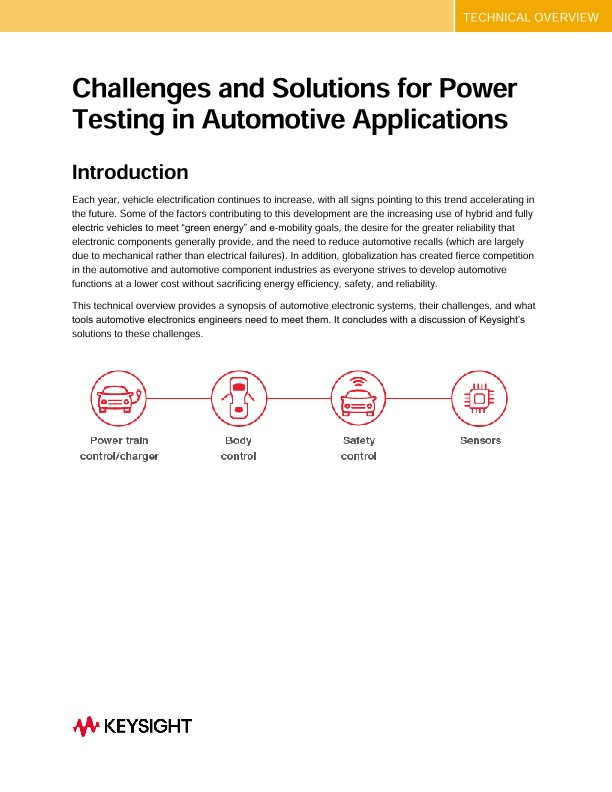 Challenges and Solutions for Power Testing in Automotive Applications