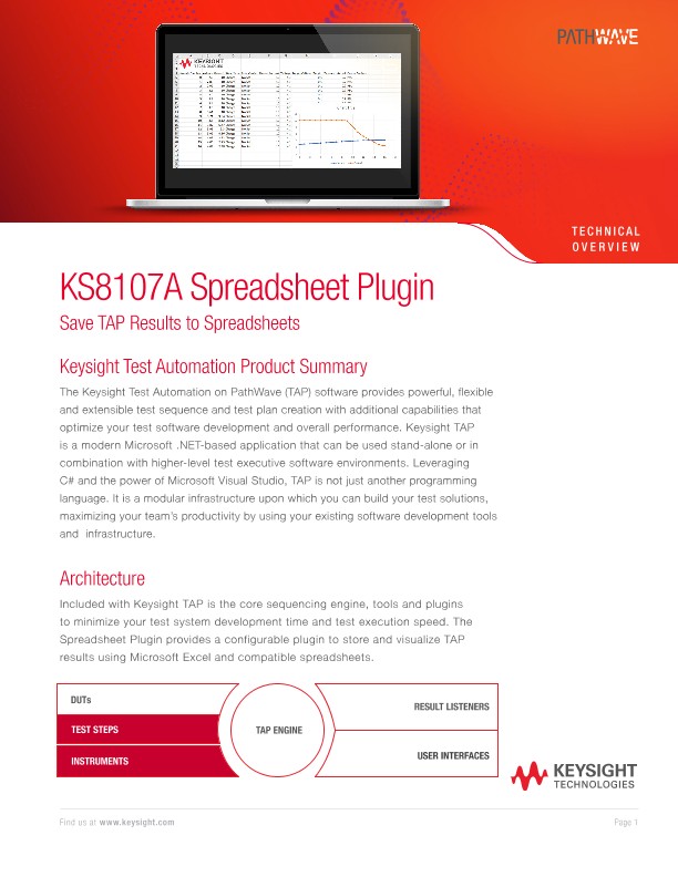 KS8107A Spreadsheet Plugin