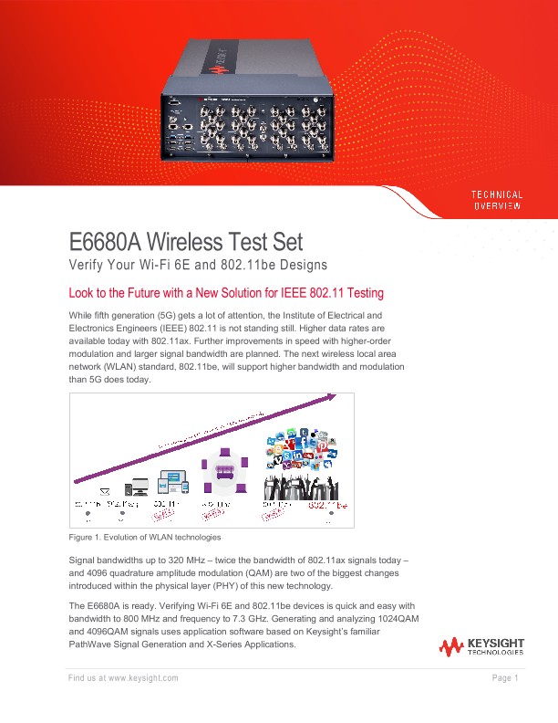 E6680A Wireless Test Set