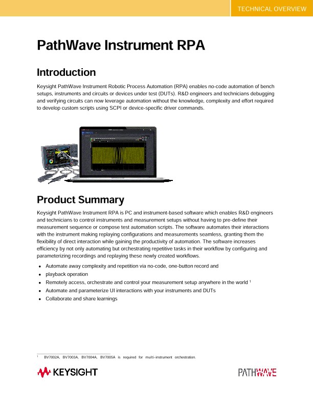 PathWave Instrument RPA