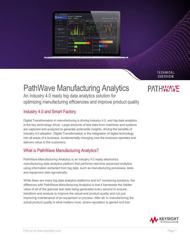 PathWave Manufacturing Analytics