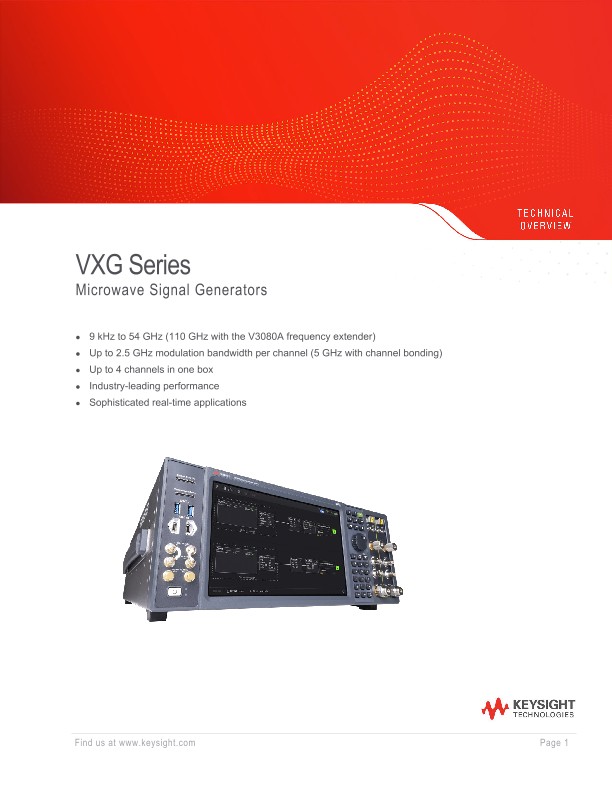 VXG Series Microwave Signal Generators