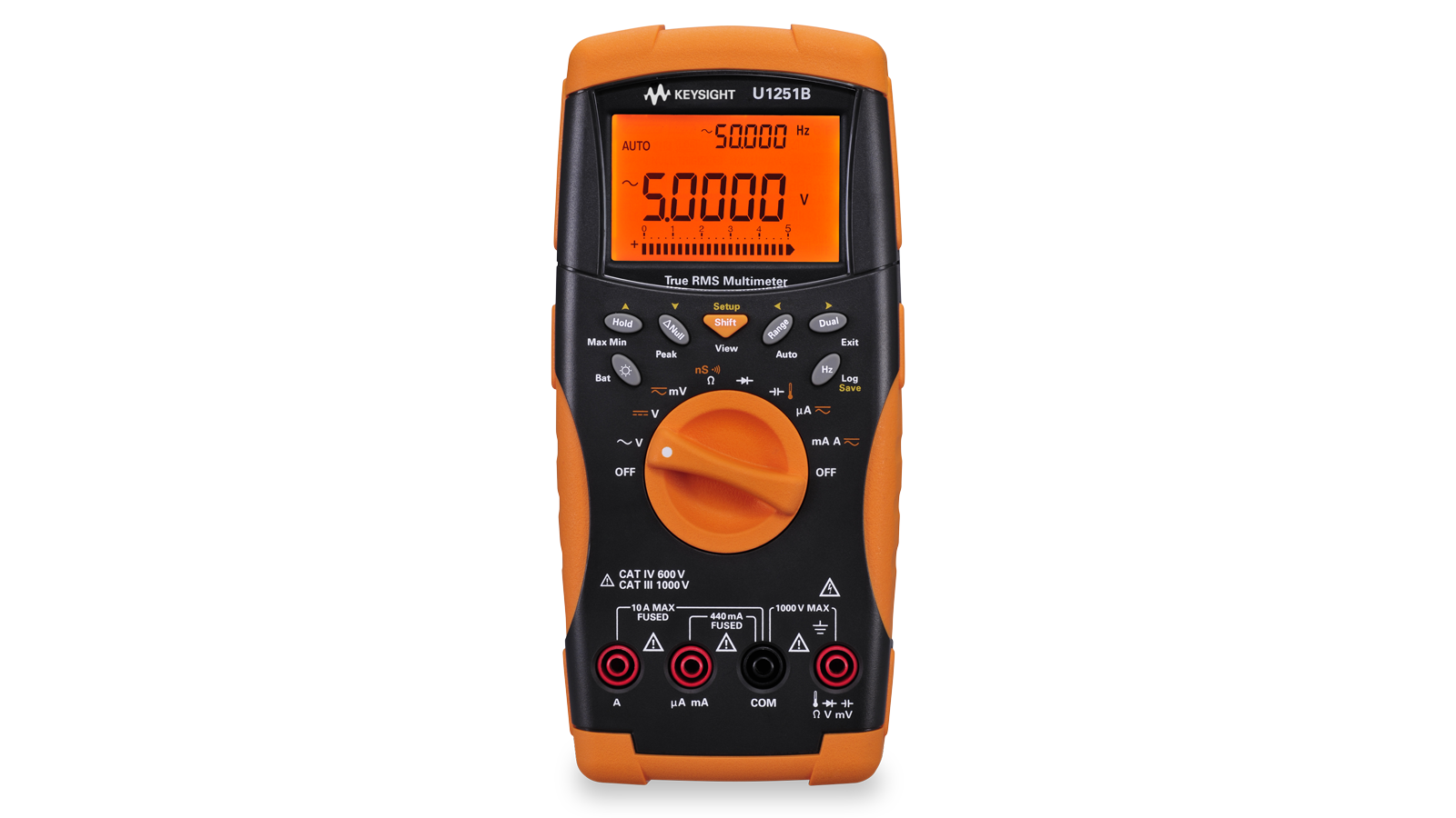 1250 series (U1251B, U1252B and U1253B  multimeter) - Front view