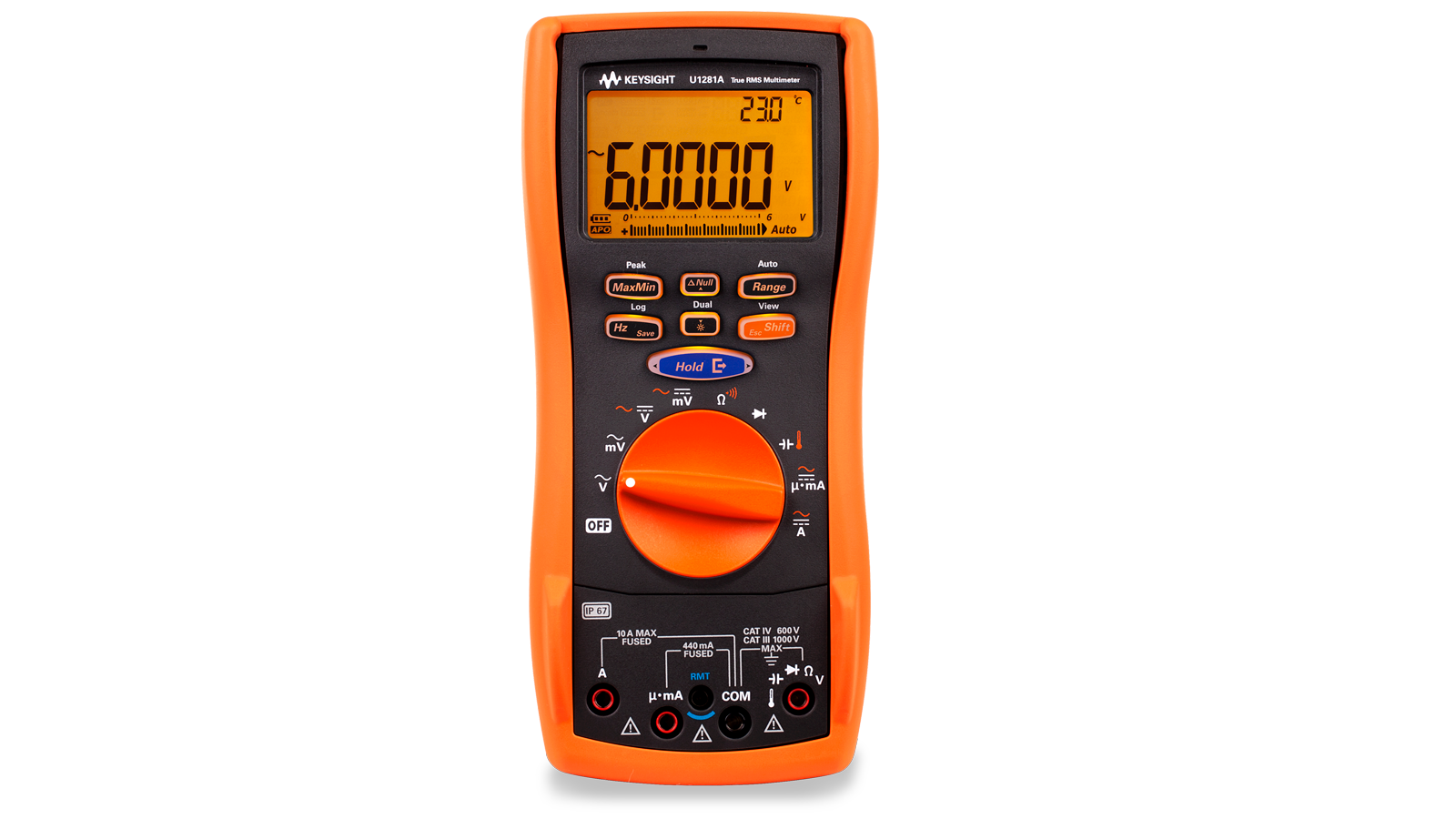 U1280 Series True RMS multimeter (Front view) 