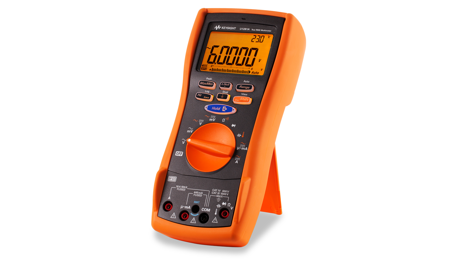 U1280 Series True RMS multimeter (Front Left view) 