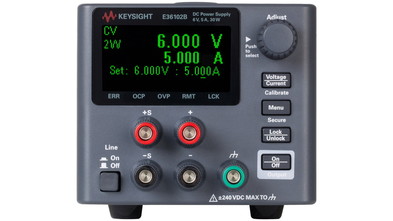 E36100 Series Bench Power Supply - Front