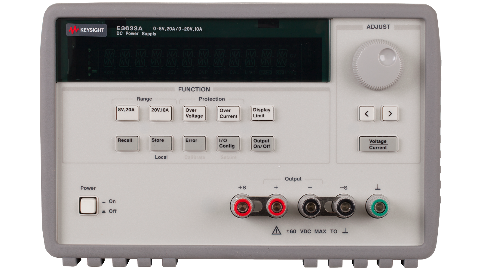 E3600 series bench power supply - Front Panel