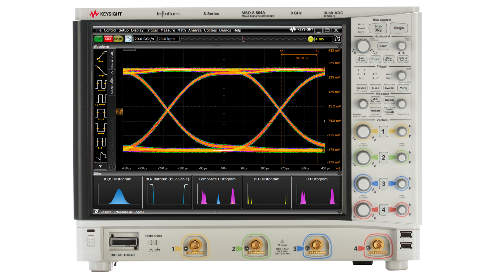 Front view of Infiniium S-Series Real-Time Oscilloscope