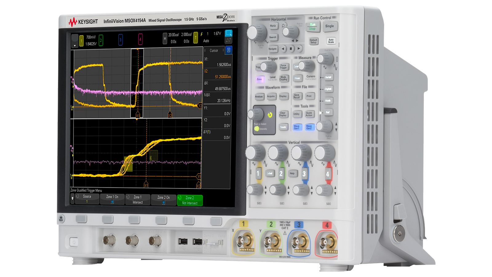 Right side view of Keysight InfiniiVision 4000 X-Series Oscilloscope