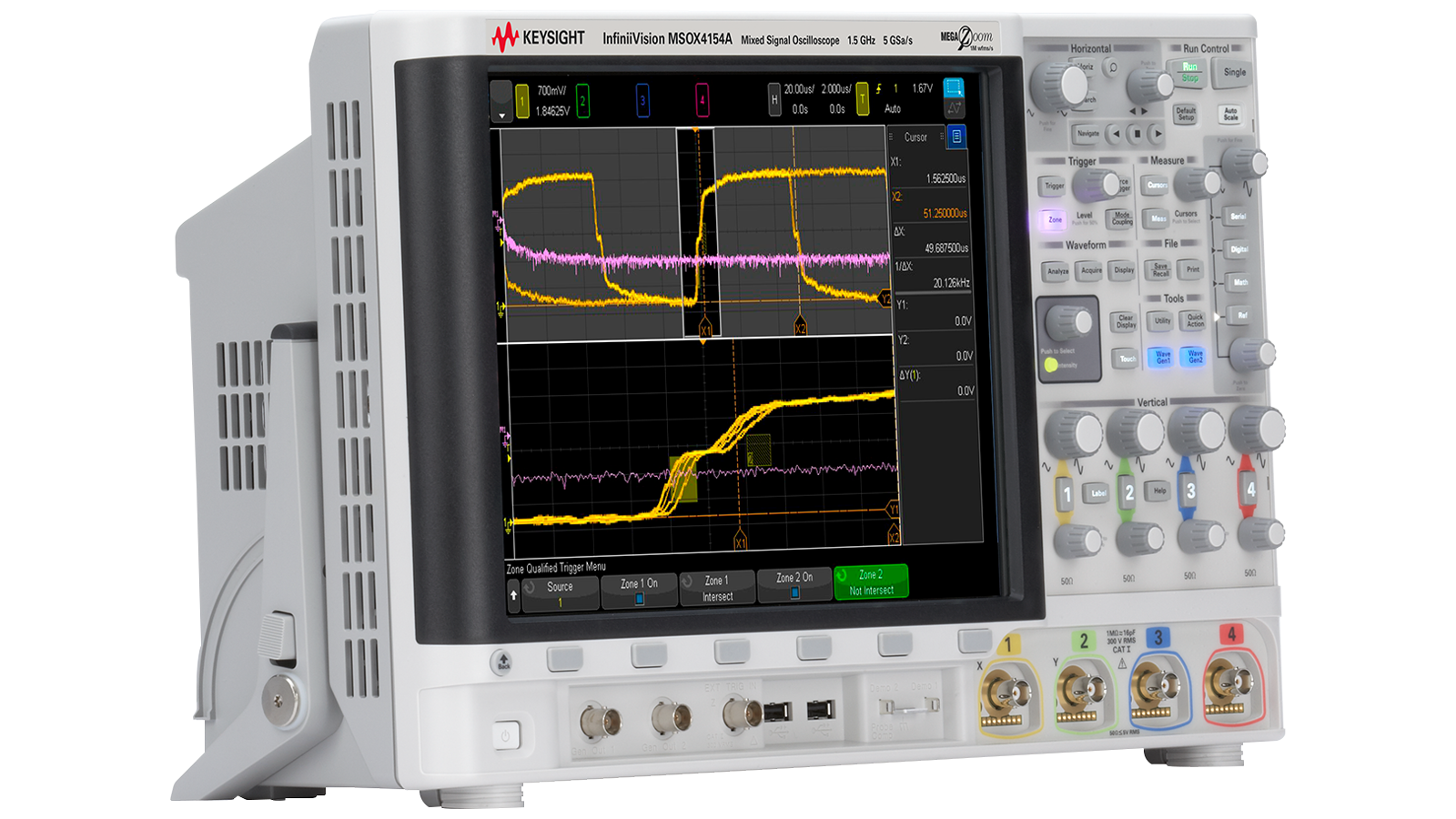 Left side view of Keysight InfiniiVision 4000 X-Series Oscilloscope