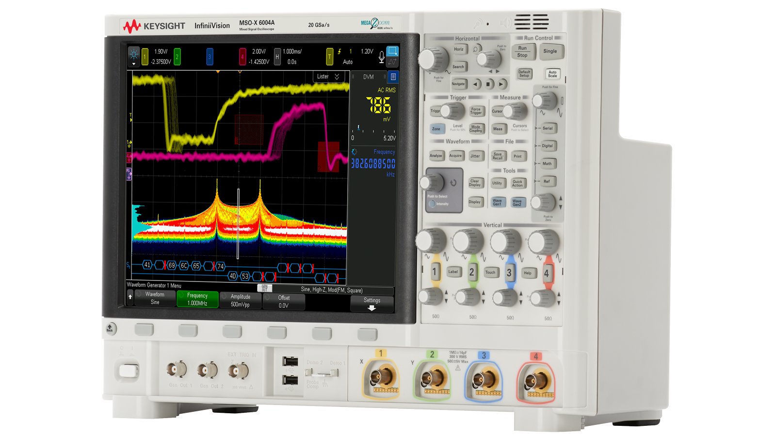 Right side view of Keysight InfiniiVision 6000 X-Series Oscilloscope