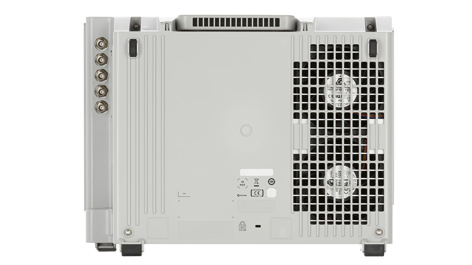 Rear view of Infiniium S-Series Real-Time Oscilloscope