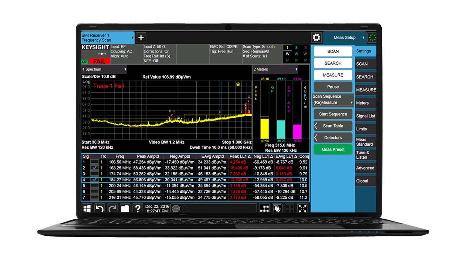 Software-N6141EM0E EMI Measurement Application, Multi-Touch UI